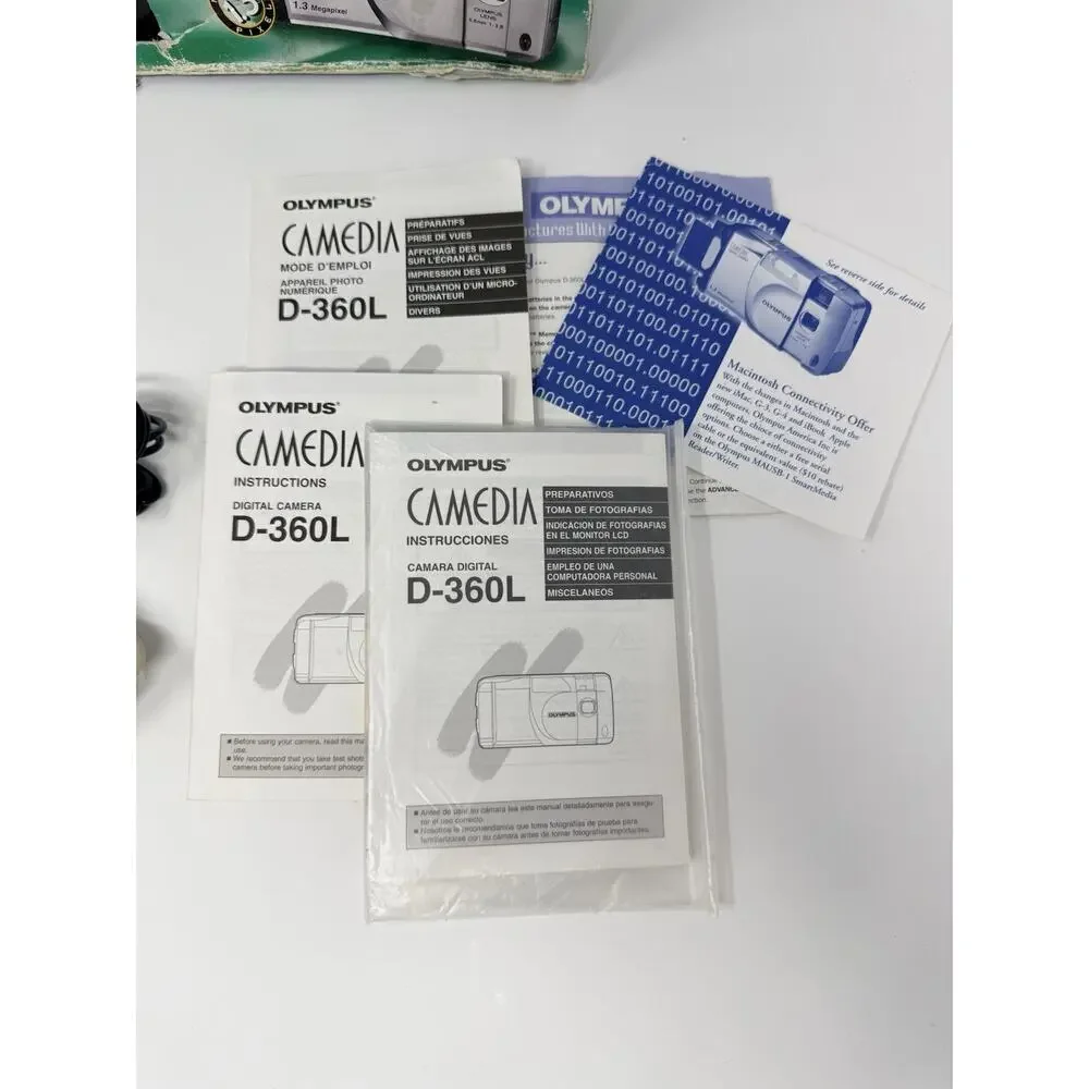 Olympus Camedia D 360 Digital Camera 1.3MP 8MB Card Tested Complete